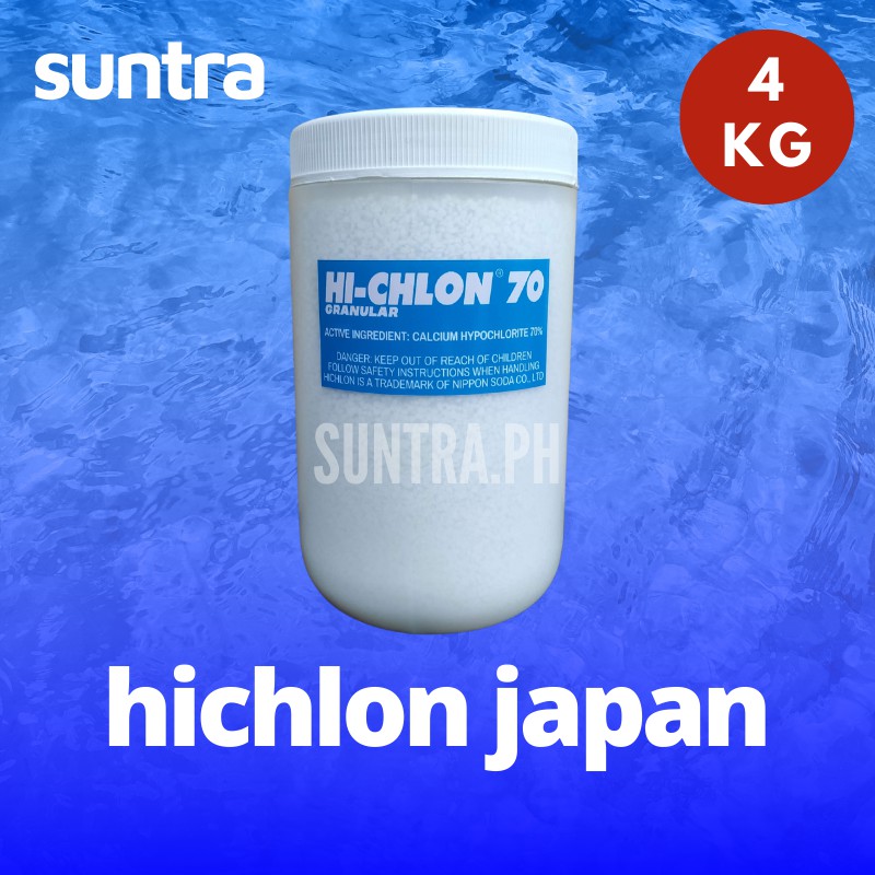 4 kilos HiChlon Chlorine for Intex and Bestway Pool Made in Japan