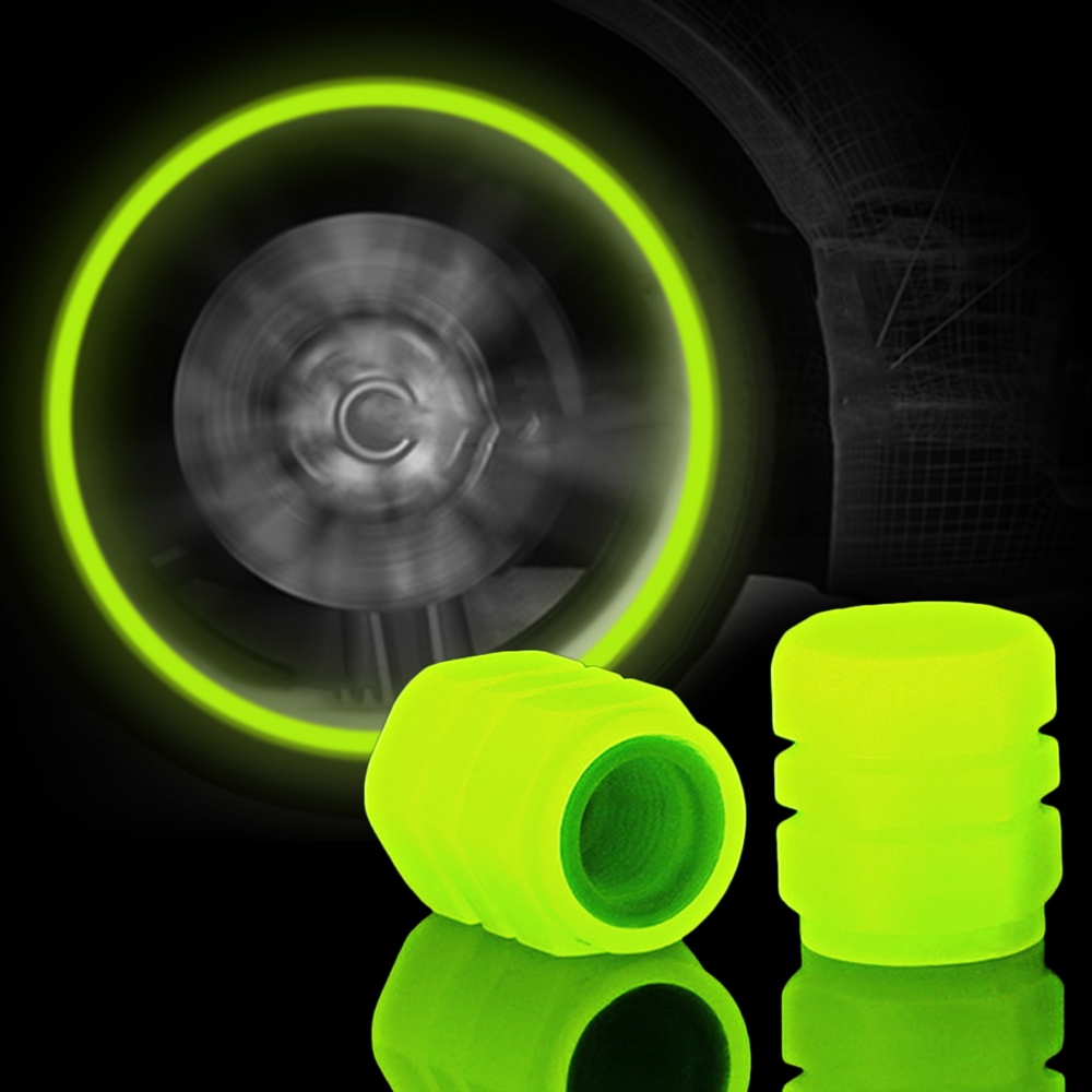 Universal Fluorescent Green tires Air Cap Stem Valve/ Luminous Valve