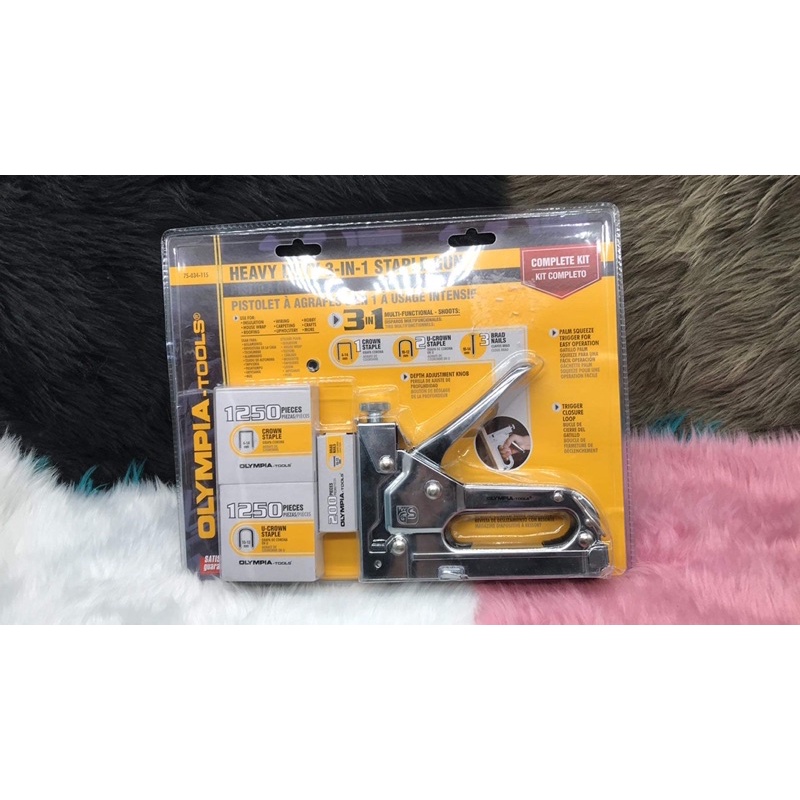 Original Olympia Tools Heavy Duty 3 in 1 Staple Gun from America
