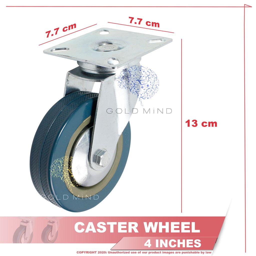 Caster Wheel Swivel 360 Or Fixed 4 Inches 1Pc Shopee Philippines