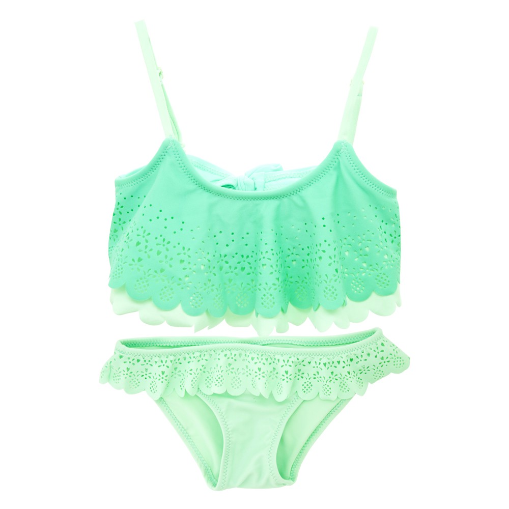 green 2 piece swimsuit