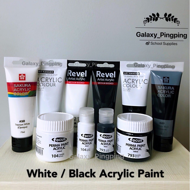 White / Black Acrylic Paint Shopee Philippines