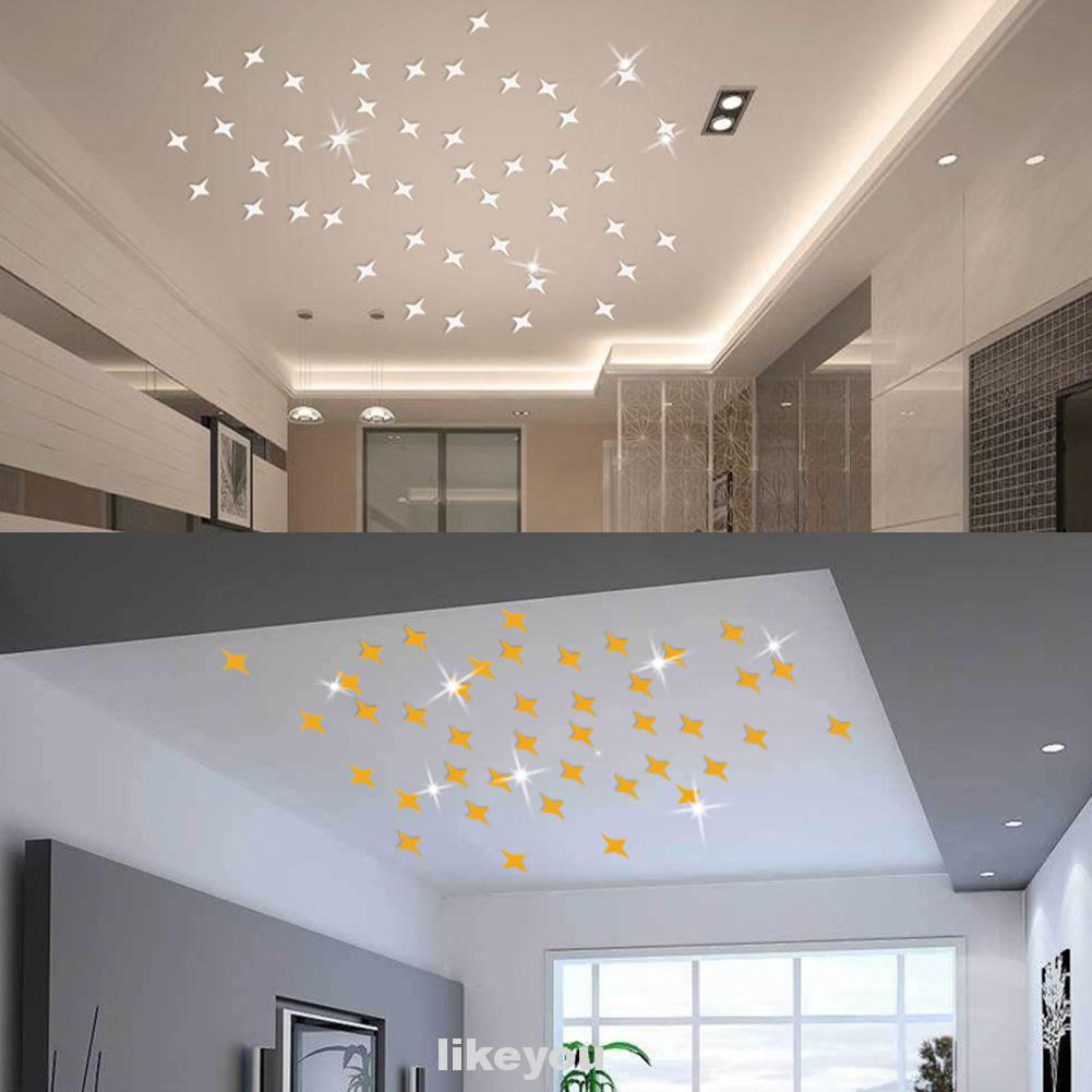 Star Pattern Ceiling Decorative Mirror Surface Living Room Self