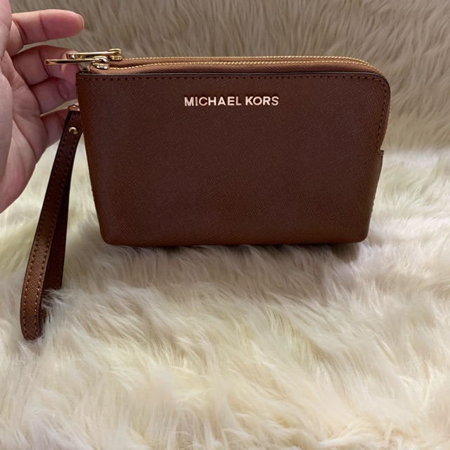 michael kors double zipper wristlet