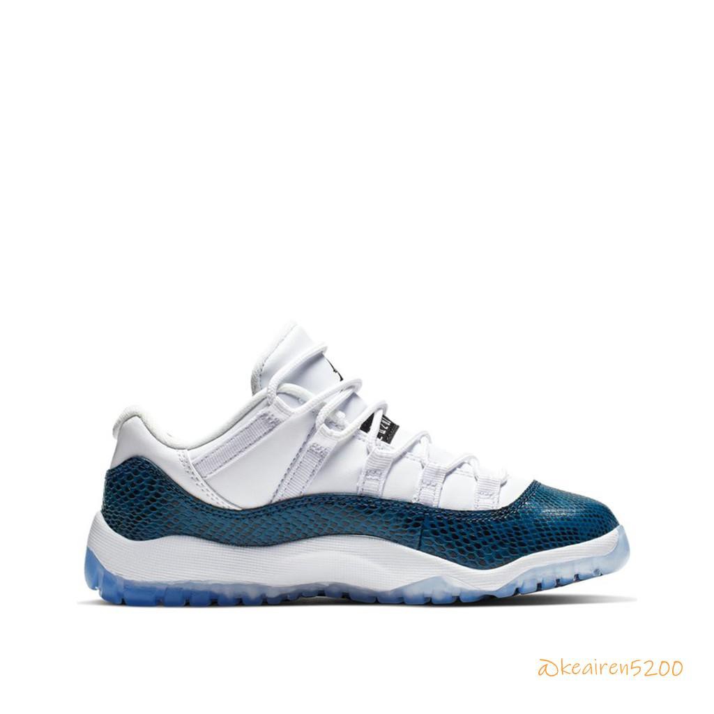 jordan 11 low blue snakeskin