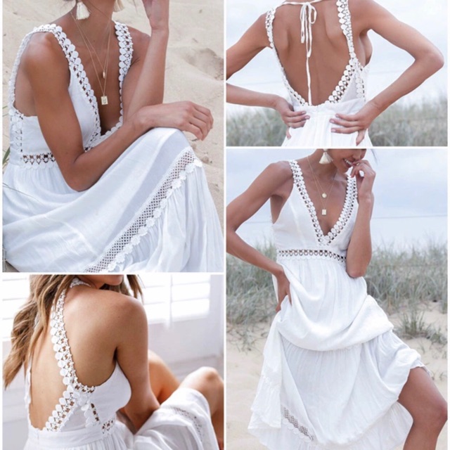 white lace maxi dress