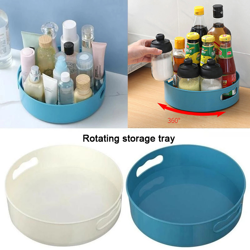Multifunctional Kitchen Storage Box/360 Degree Rotating Storage Tray/Bathroom Storage Organizer