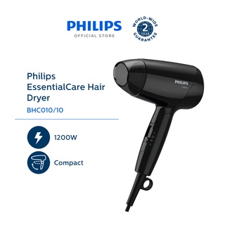 Philips EssentialCare Hair Dryer BHC010/10 with ThermoProtect Technology(Hot and Cold Air, Foldable)