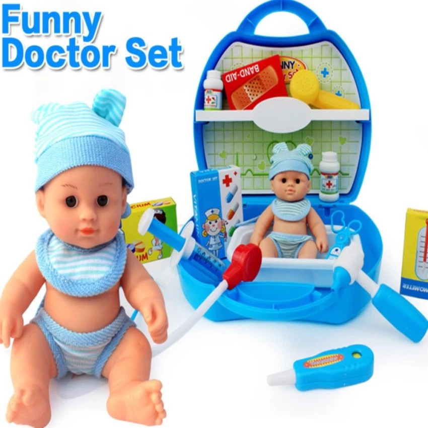 baby playing doctor set