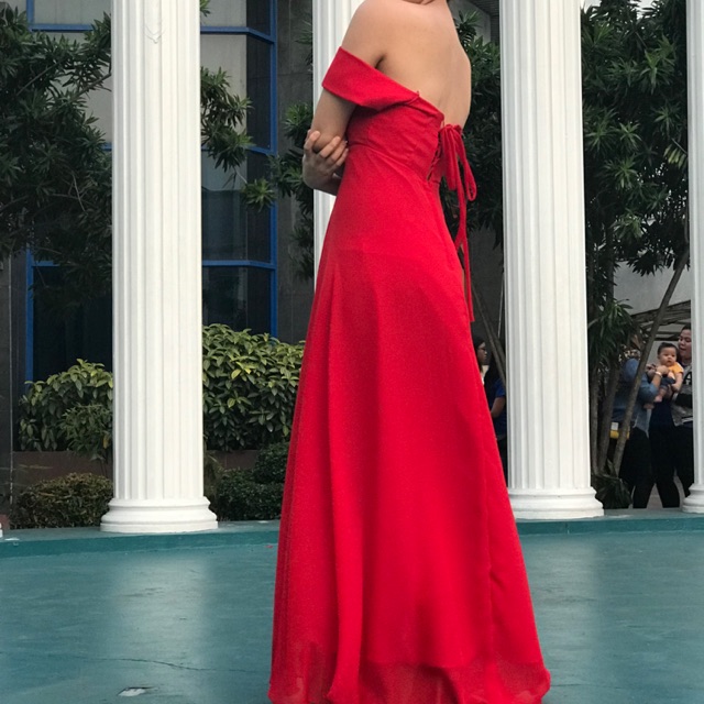 Red long gown | Shopee Philippines