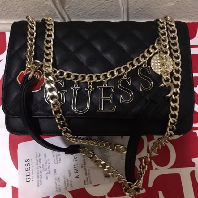 guess bag with chain