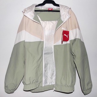 puma windbreaker green