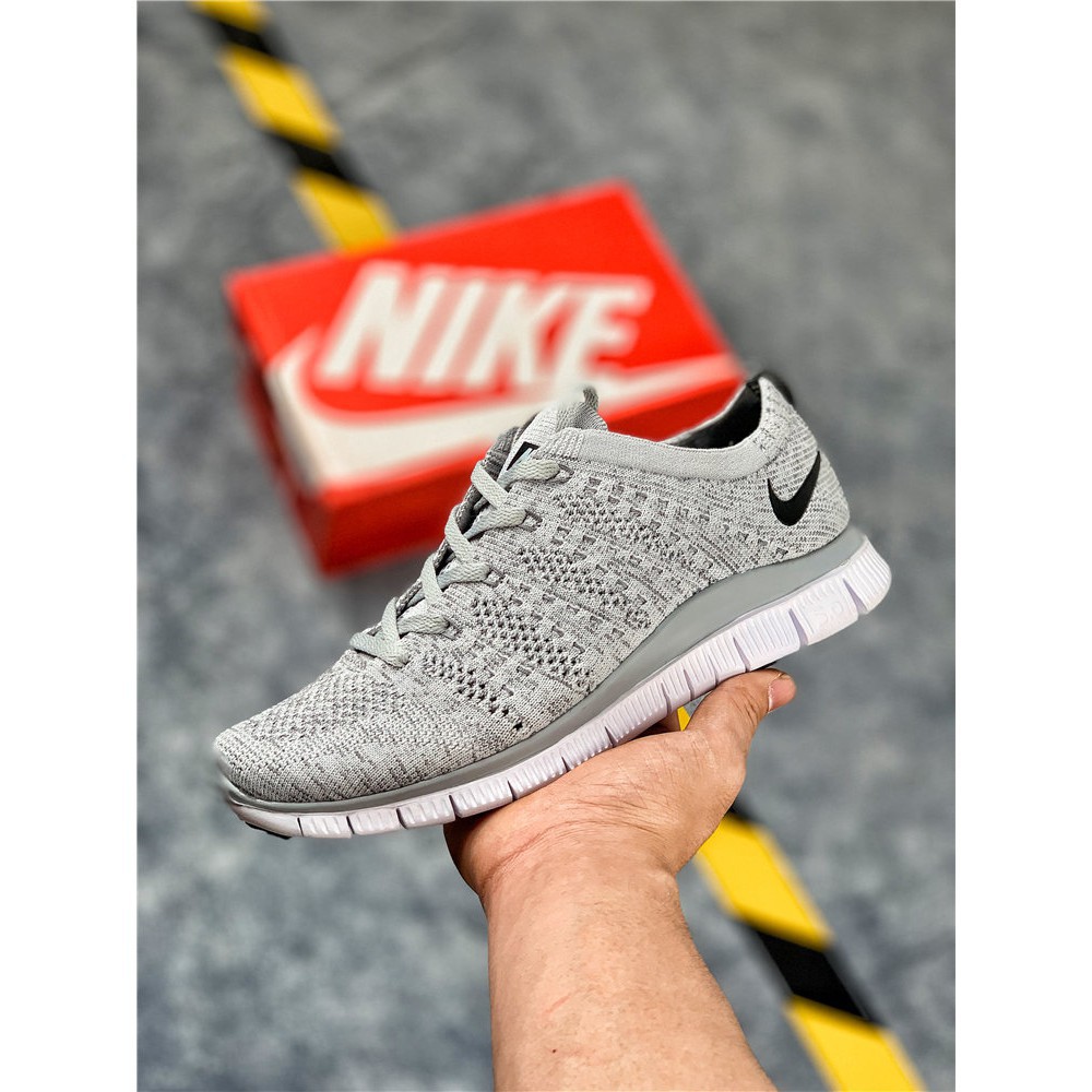 Newest Nike Free Flyknit Nsw Nike Barefoot 5 0 Grey Sports Running Shoes For Men Women Shopee Philippines