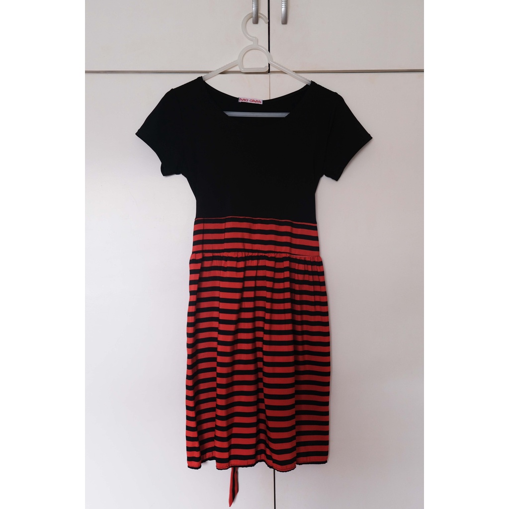 Black and Red Striped Dress (PRE-LOVED) | Shopee Philippines