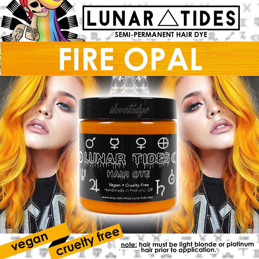 Lunar Tides Fire Opal Semi Permanent Yellow Orange Hair Dye