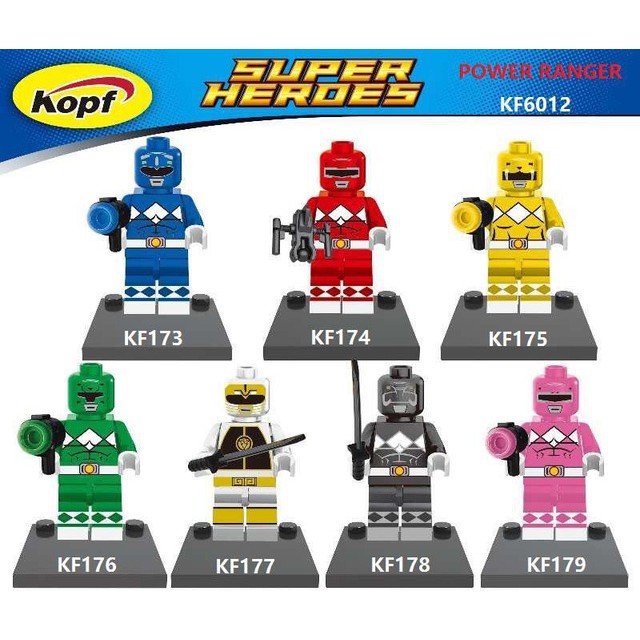 Black Ranger figure Power Rangers compatible with Lego