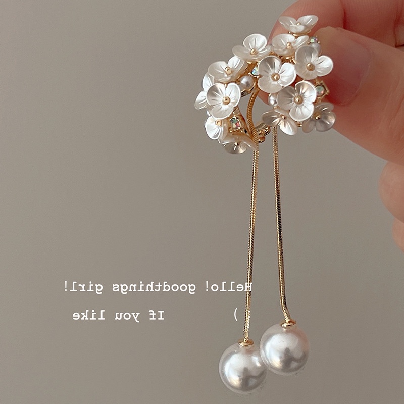 2022 Flower Pearl Earrings Female Shopee Philippines