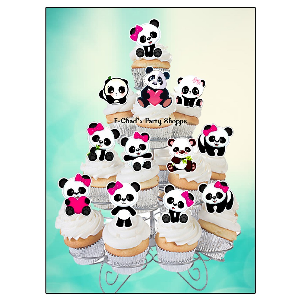 PANDA Cupcake Toppers GIRL VERSION ( 12pcs./pack) Shopee Philippines