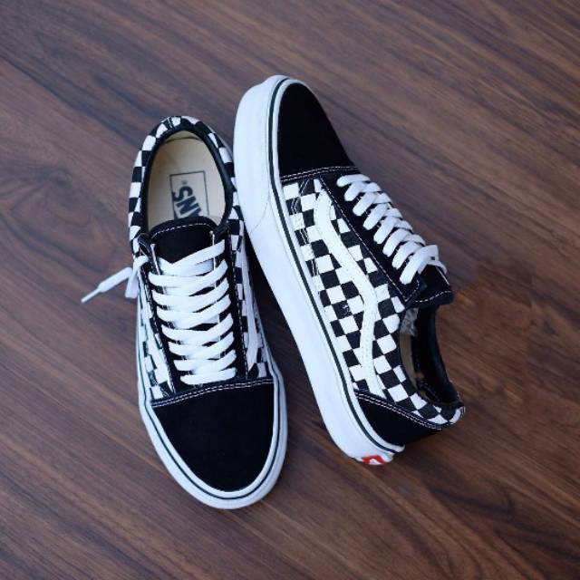 Vans Old School Checkerboard Bw Classic Import HQ | Shopee Philippines
