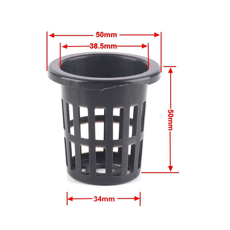 100pcs 38mm Aquaponics Hydroponics Net Pot Mesh Basket Planting Cup ...