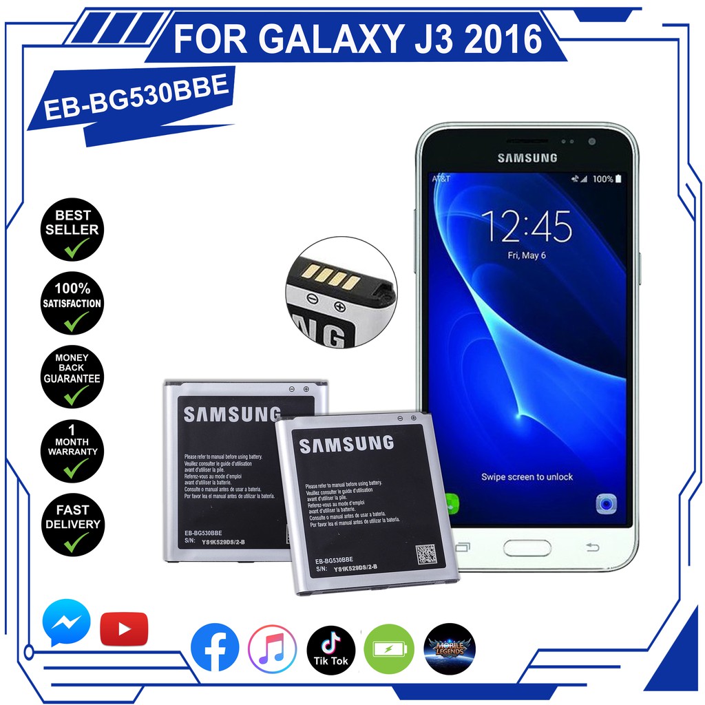 Samsung Galaxy J3 (2016) Battery Model EBBG530BBE / EBBG530CBE / EB