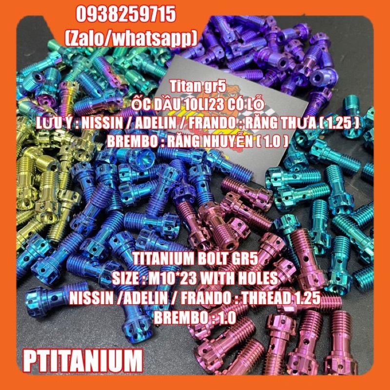 Titanium gr5 Screws salaya Sample With zin Nisin brembo Pig (Tiium ...