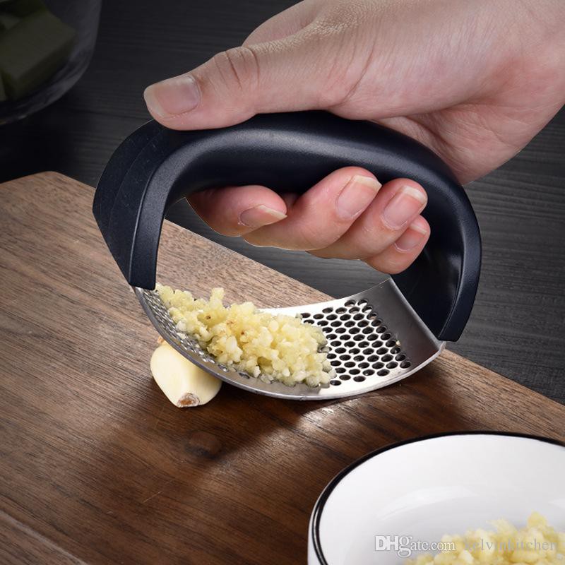 Stainless Steel Garlic Press Rocker Professional Grade Garlic Mincer