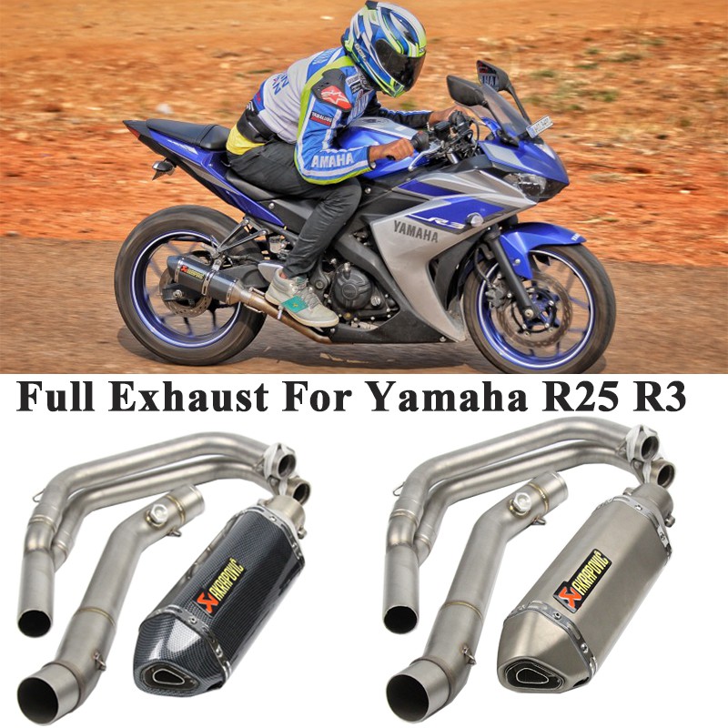 yamaha r3 full exhaust system