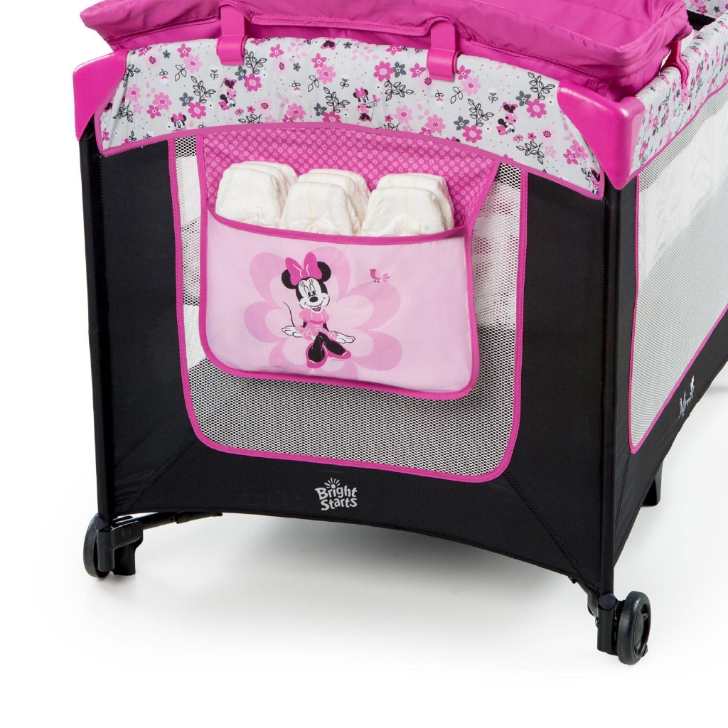 minnie mouse play yard bassinet playpen crib diaper changer