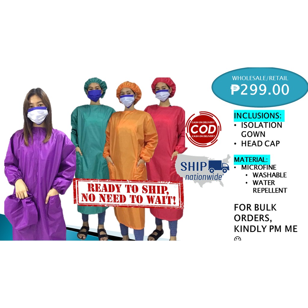 2022 PPE LOW PRICES! WASHABLE MATERIAL MICROFIBER PPE ISOLATION GOWN