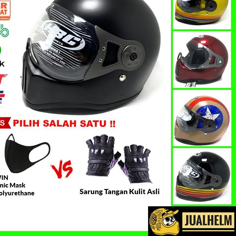 Latest Cakil Hbc Pilot Visor Helmet + Free Goggle (Hbc Cakil Helmet ...