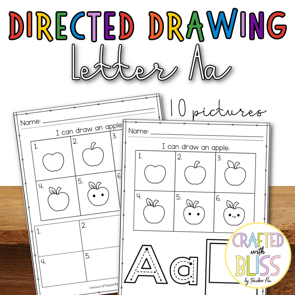 Directed Drawing Letters Alphabet Worksheet Phonics Printable Shopee