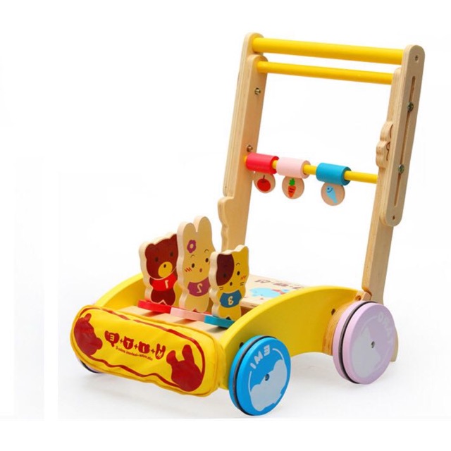 wooden push walker