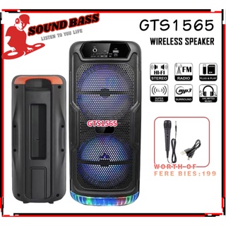 Double Karaoke Bluetooth Speaker With with Mic rophone Gts-1565