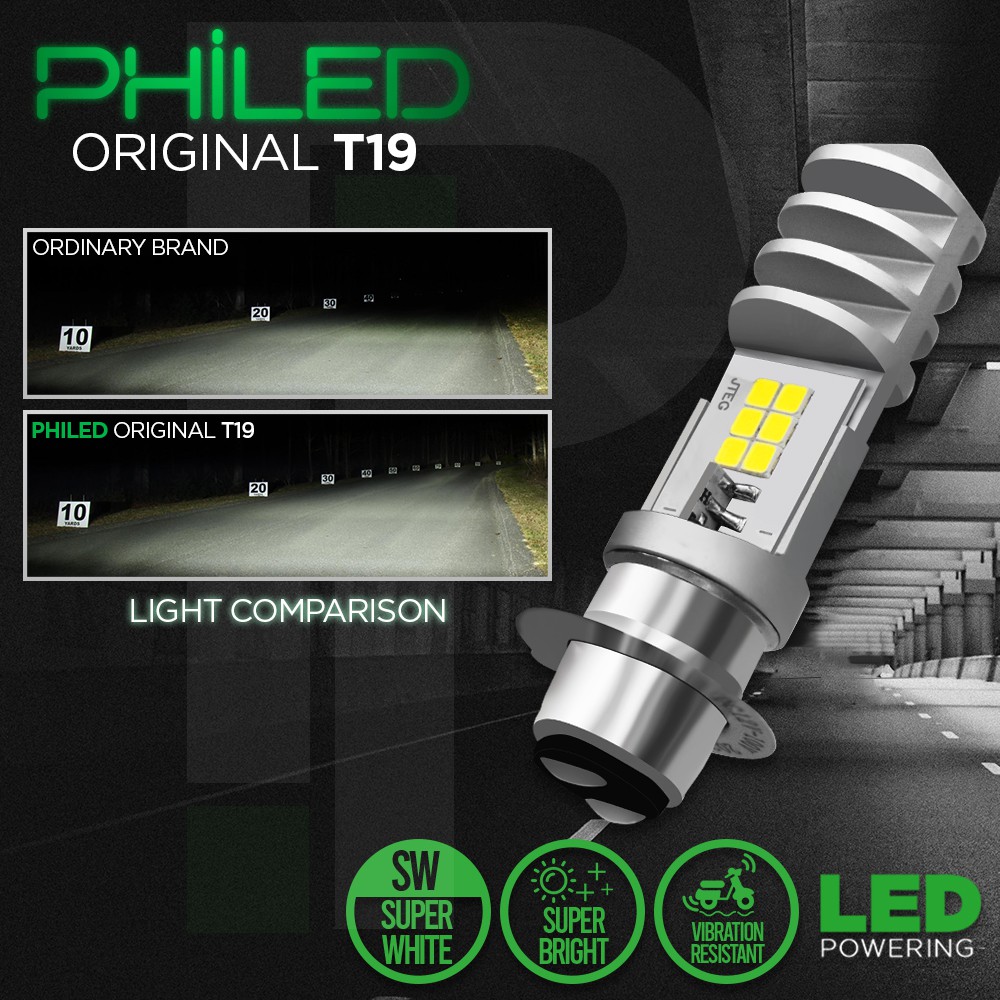 PHILED T19 V1 LED HEADLIGHT for All Motorcycle Universal Original ...