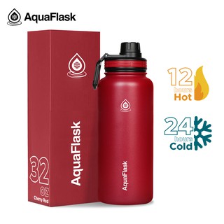 AQUAFLASK (32oz/ 40oz/ 64oz) Wide mouth w/ cap/ lid Vacuum Insulated ...