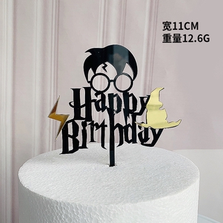 Harry Potter Series Acrylic Birthday Cake Topper Happy Birthday Cake Decoration
