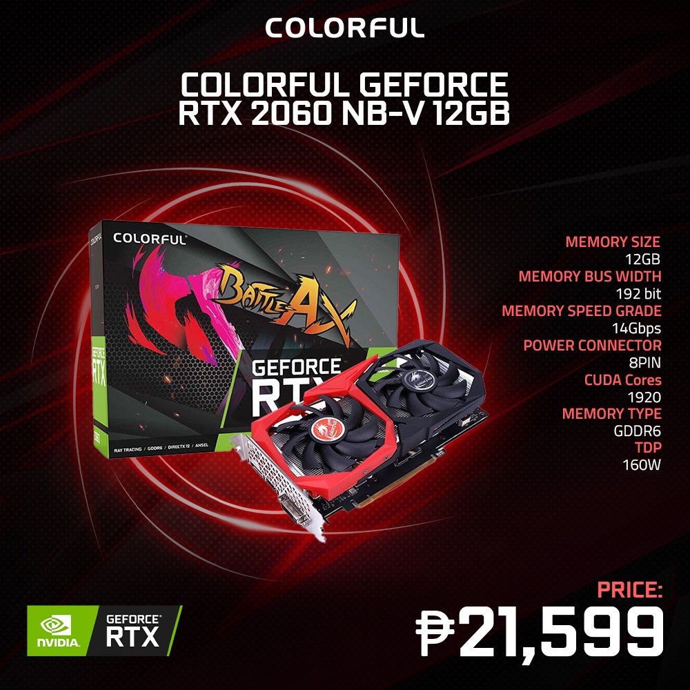 GeForce RTX 2060 NB-V / GeForce RTX 2060 V2-V 6G | Shopee Philippines
