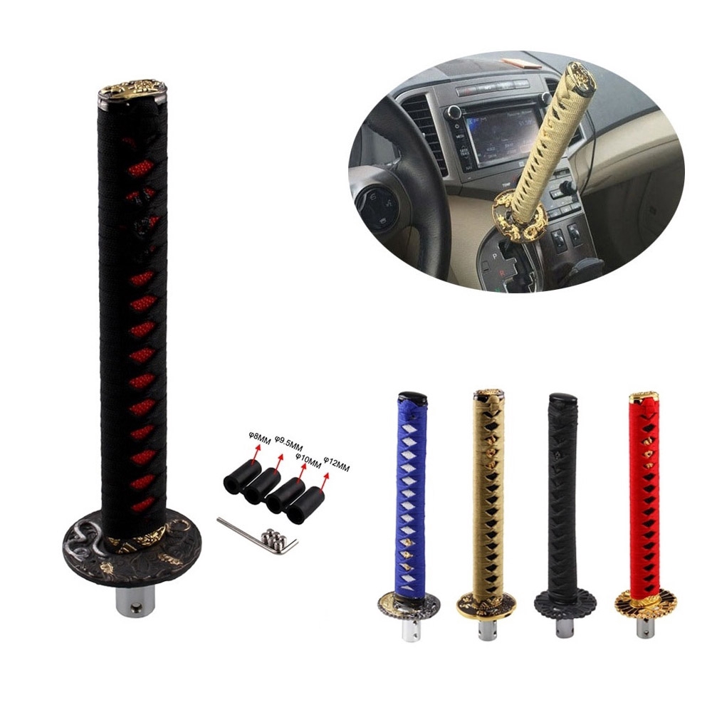 Universal Samurai Gear Shift Knob Shifter Metal Weighted Sport Shift Gear Lever with 14mm Hole