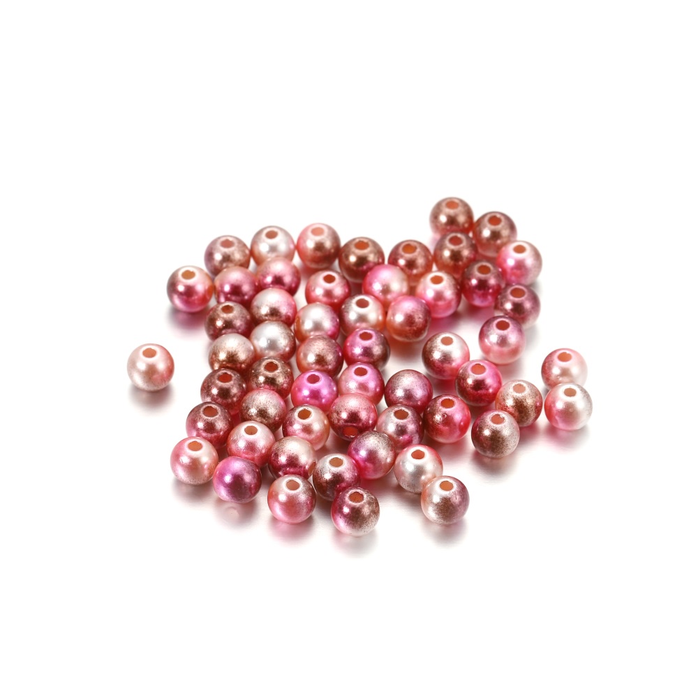 St.Kunkka Colored Perforated Imitation Pearls Spacer Beads For Diy ...