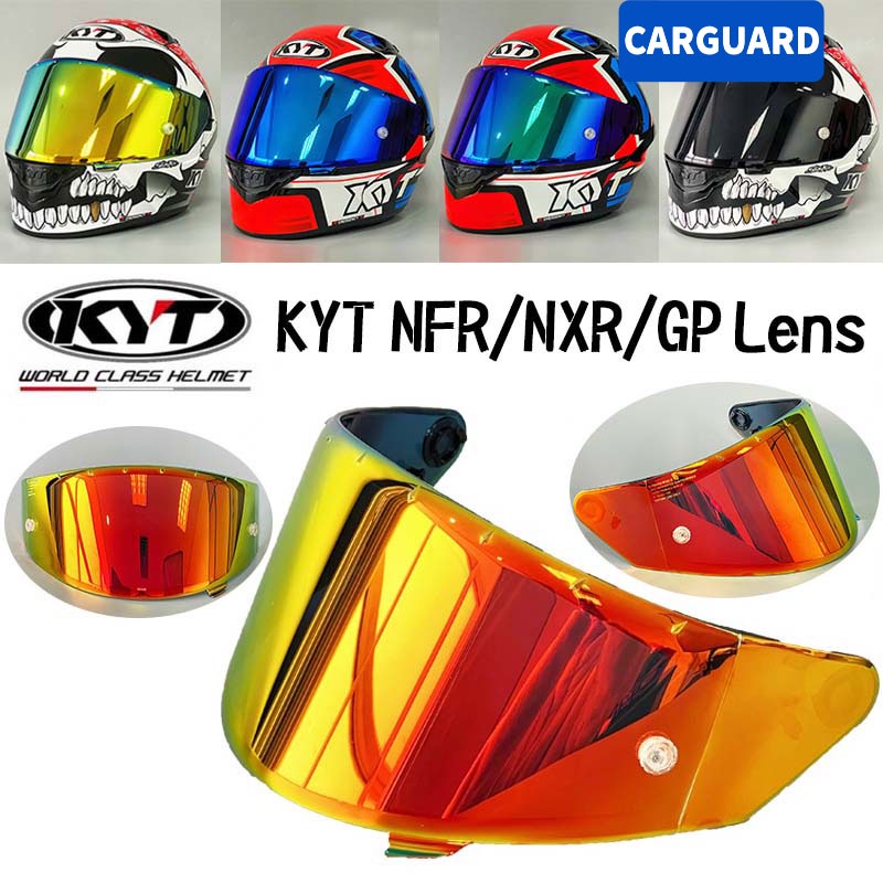 Carguard Kyt Nfr Nxr Gp Lens Visor Revo Lens Fit For Kyt Helmet Iridium Visor Lens Shopee