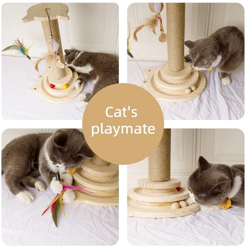 Cat Claw Post Double Layers Cat Scratcher Board Pet Toys Cat Toys Natural Sisal Material #5