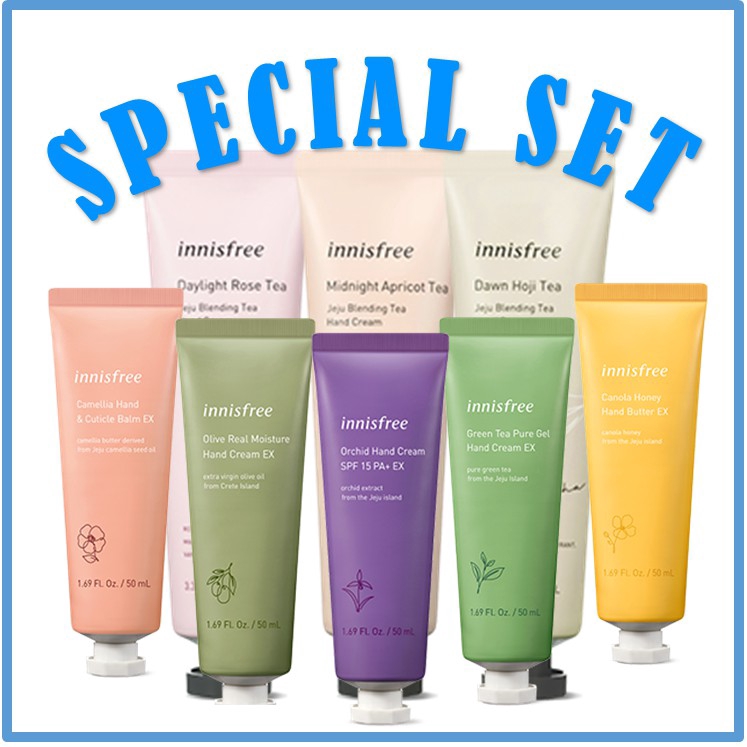 innisfree Hand Cream Set ( Orchid, Olive, Green, Blending, Canola