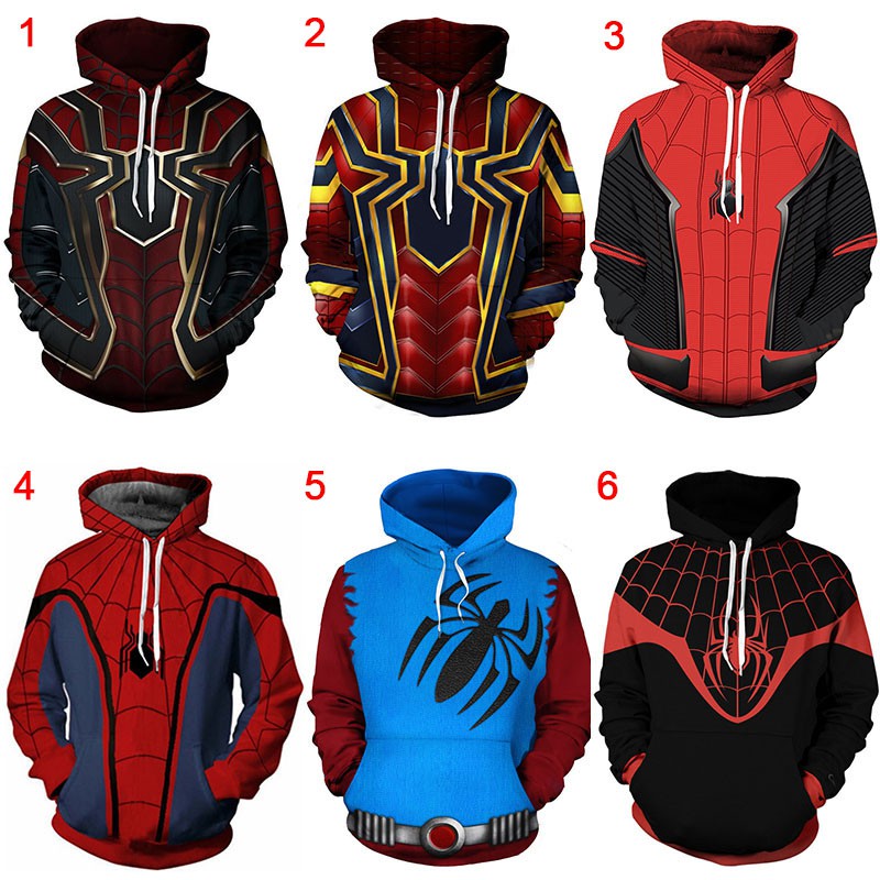 spider man in hoodie