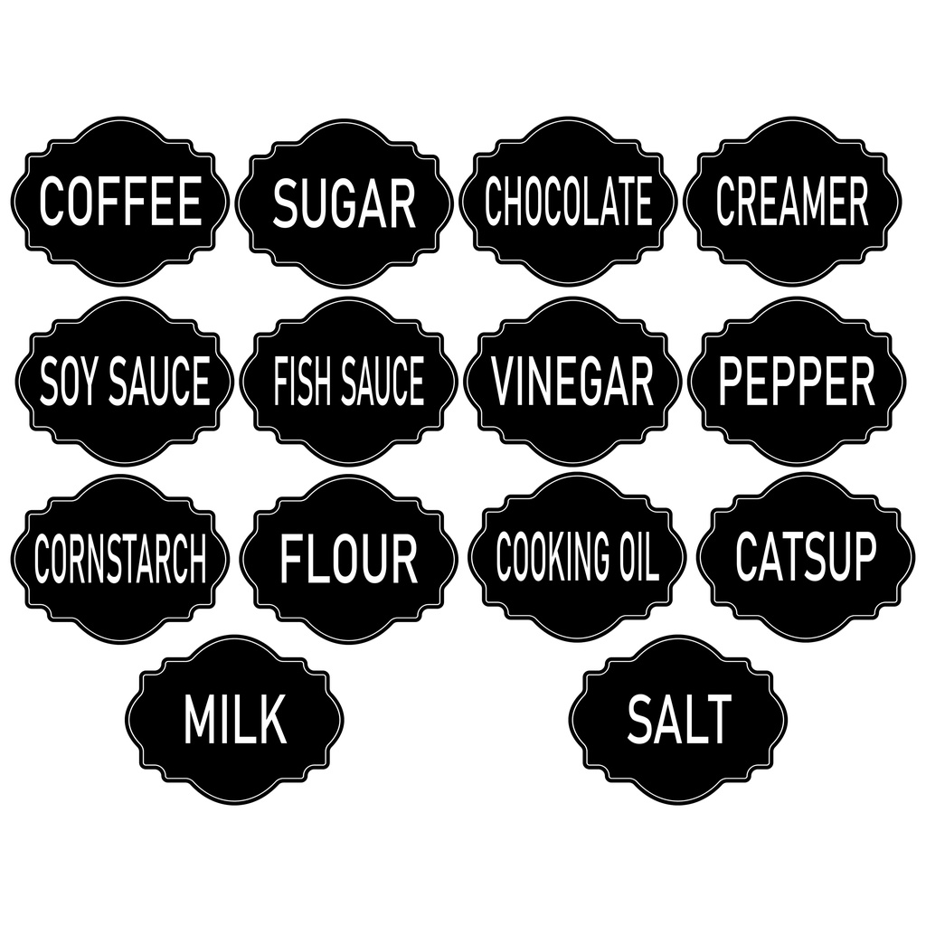 CONDIMENTS STICKER LABEL (PVC VINYL) | Shopee Philippines