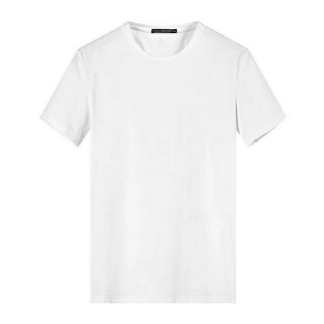 White plain t-shirt round neck (unisex ) | Shopee Philippines