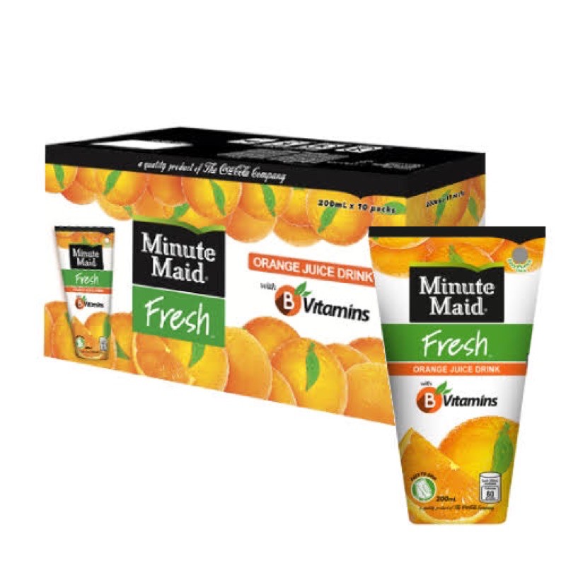 Minute Maid Fresh Orange Juice 10 x 200mL Shopee Philippines
