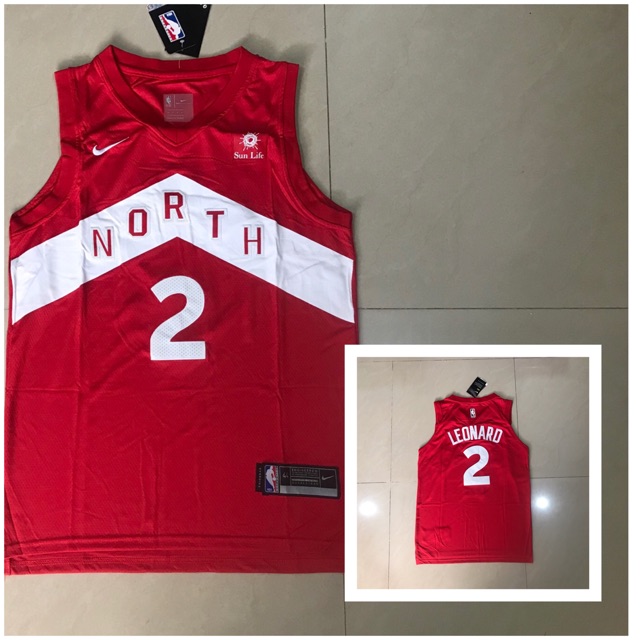 kawhi leonard red north jersey