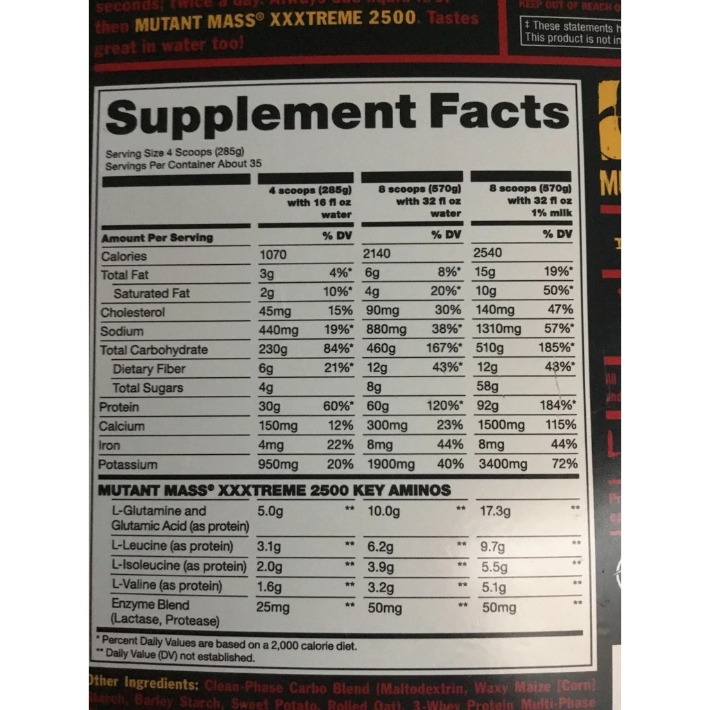 i morgen Nyttig kort Mutant Mass Weight Gain Protein Drink Supplement 5lbs & 15lbs | Shopee  Philippines