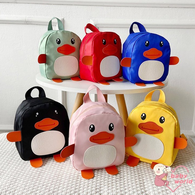 Children's cartoon little penguin printed backpack ins Korean nylon baby  backpack | Shopee Philippines